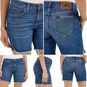 NWT Lee Women’s 8 Legendary 7" Side Slit Blue Denim Short